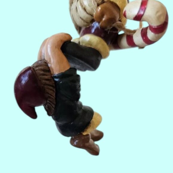 The Plum Creek Folks Handcrafted "Hanging The Elf" Ornament - Picture 13 of 13